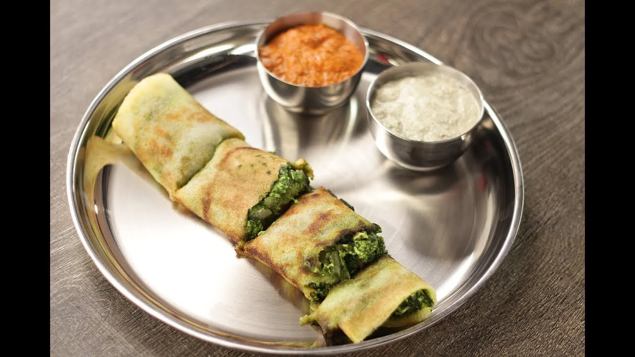 Delicious Palak Paneer Dosa at NOSH Express Chai and Dosa in Edmonton, AB