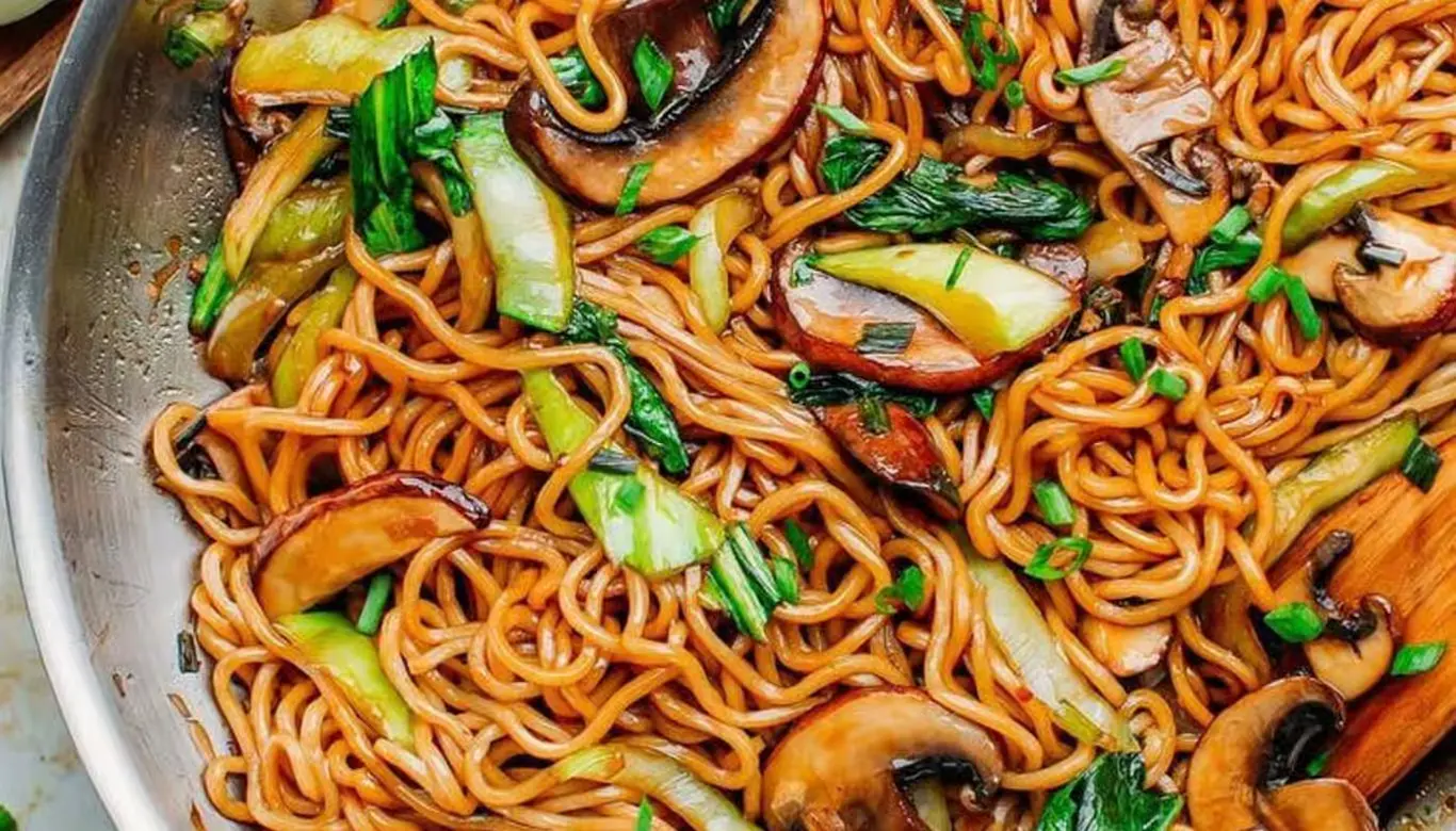 Authentic Vegetable Noodle at Nosh Cafe in Edmonton